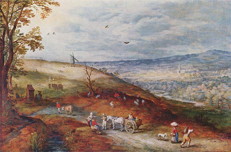 Jan Brueghel The Elder Landschaft mit Windmehle China oil painting art
